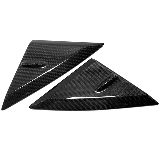 Real Carbon Fiber Front Window A-Pillar Triangle Cover Exterior Accessories For Lexus IS300 IS300h IS350 IS500 IS F Sport 2021-2024