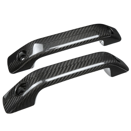 Carbon Fiber Replacement Rear Grab Handles Covers For Ford Bronco Raptor Wildtrak 2021-2024