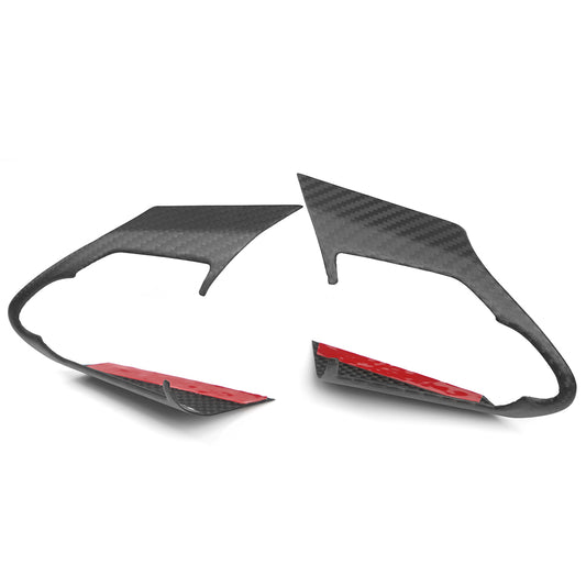 Real Dry Carbon Fiber Steering Wheel Button Frame Trim for Toyota GR Corolla GZEA14 Morizo Core Circuit 2023-Present