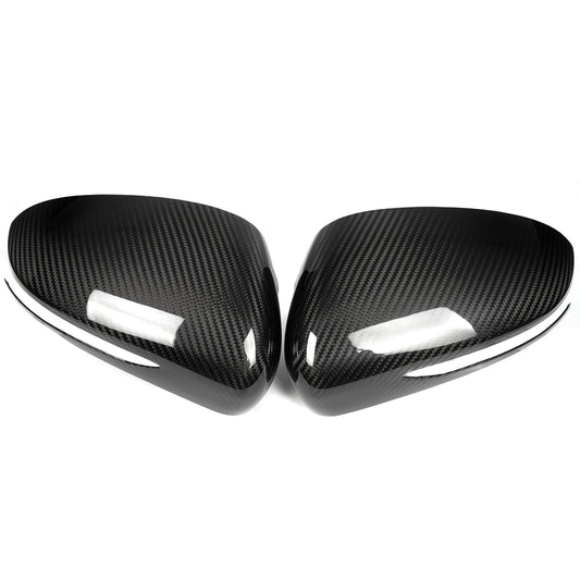 Rear Carbon Fiber Side Rearview Mirrors Cover Trim For Genesis G70 Prestige IK Sport Advanced 2017 - 2025