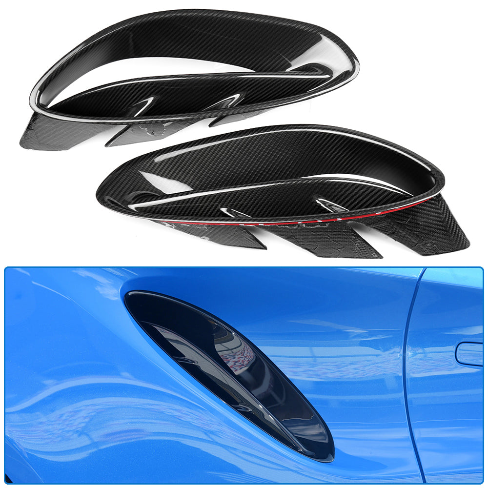 Prepreg Dry Carbon Fiber Side Fender Vent Trim For Lotus Emira I4 V6 2022 2023 2024 2025, Exterior Trim