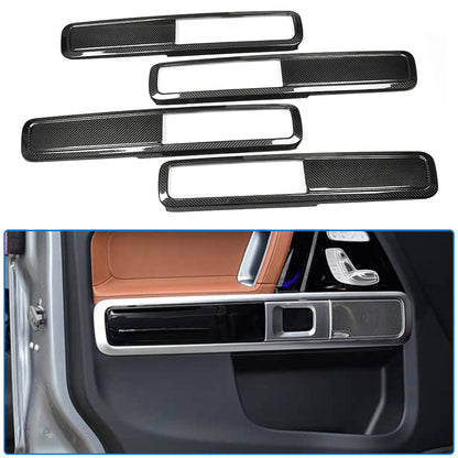 Real Carbon Fiber Inner Door Handle Cover Trim For Mercedes Benz G Class G500 G63 W463A W464 AMG 2019-2025