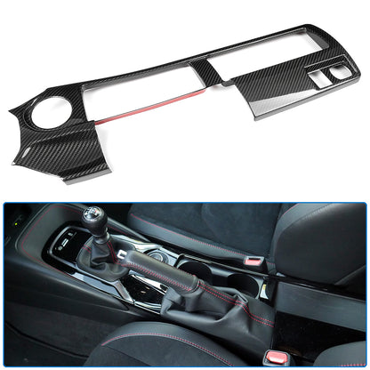 Real Dry Carbon Fiber MT Gear Shift Water Cupholder Panel for Toyota GR Corolla GZEA14 Morizo Premium Core 2023-Present