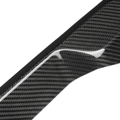 Real Dry Carbon Fiber Console Dashboard Panel Trims For Ford Bronco Badlands Wildtrak Outer Banks Heritage Edition 2021-2025