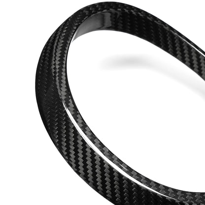 Real Dry Carbon Fiber Front Grille Emblem Ring Trim for Lexus LC500 LC500h Z100 2018-2026 Exterior Badge Decoration Cover