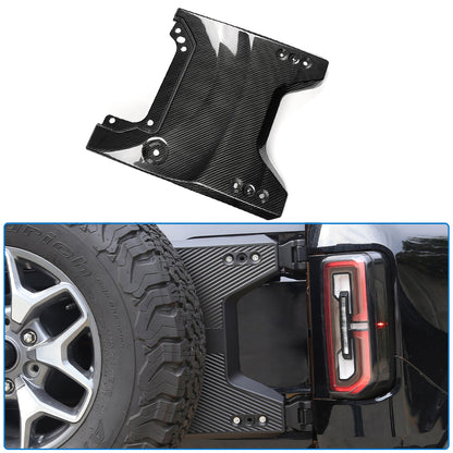 Dry Carbon Fiber Rear Back Door Tailgate Cover Trim For Ford Bronco Raptor 2021-2025, Spare Tire Bracket Cover, Replacement