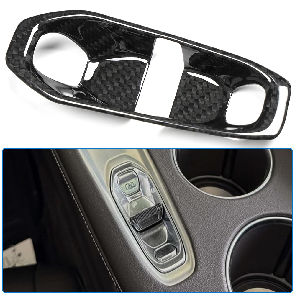 Dry Carbon Fiber Gear Shift Button Cover Trim For Corvette C8 Stingray 1LT 2026+