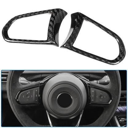 Real Carbon Fiber Steering Wheel Button Cover Trim For Lotus Emira I4 V6 2022 2023 2024 2025