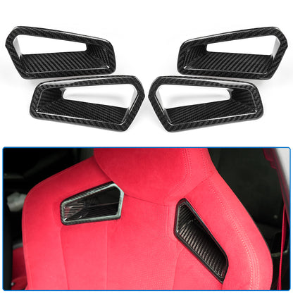Dry Carbon Fiber 4PCS Seat Backrest Trim for Honda Civic Type R FL5 2023-2026
