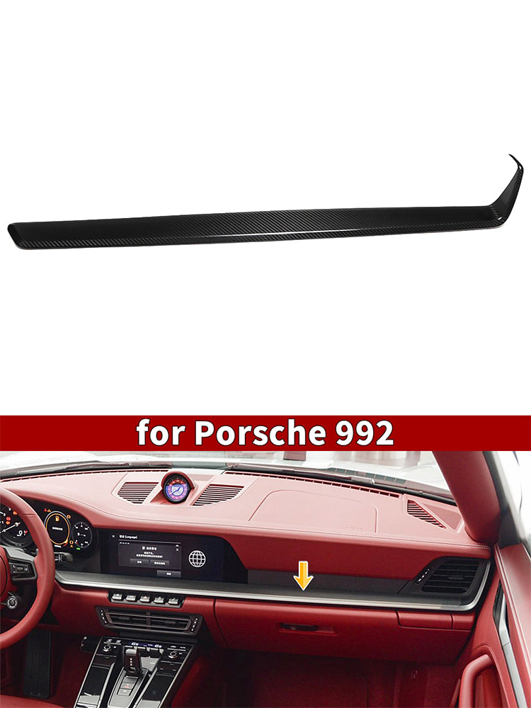 For Porsche 911 992 Carrera RS 4S GTS 2020+ Center Console Dashboard Panel Dry Carbon Fiber Interior Accessories