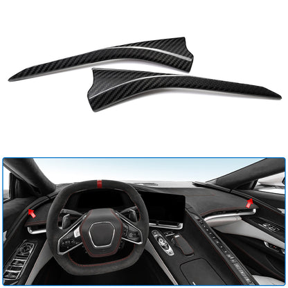 Dry Carbon Fiber Inner Door Upper Panel Trim For Corvette C8 Z51 Z06 Stingray 2020-2025