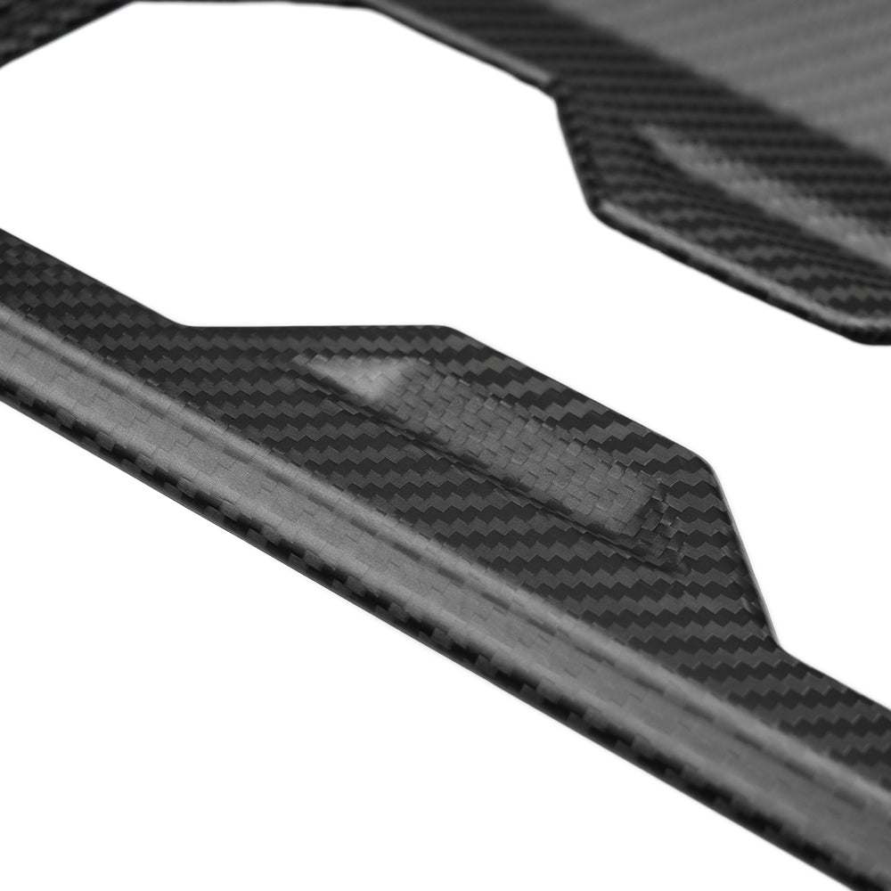For 2024 2025 Tesla Cybertruck Dry Carbon Fiber Center Console Cupholder Cover Frame Trim