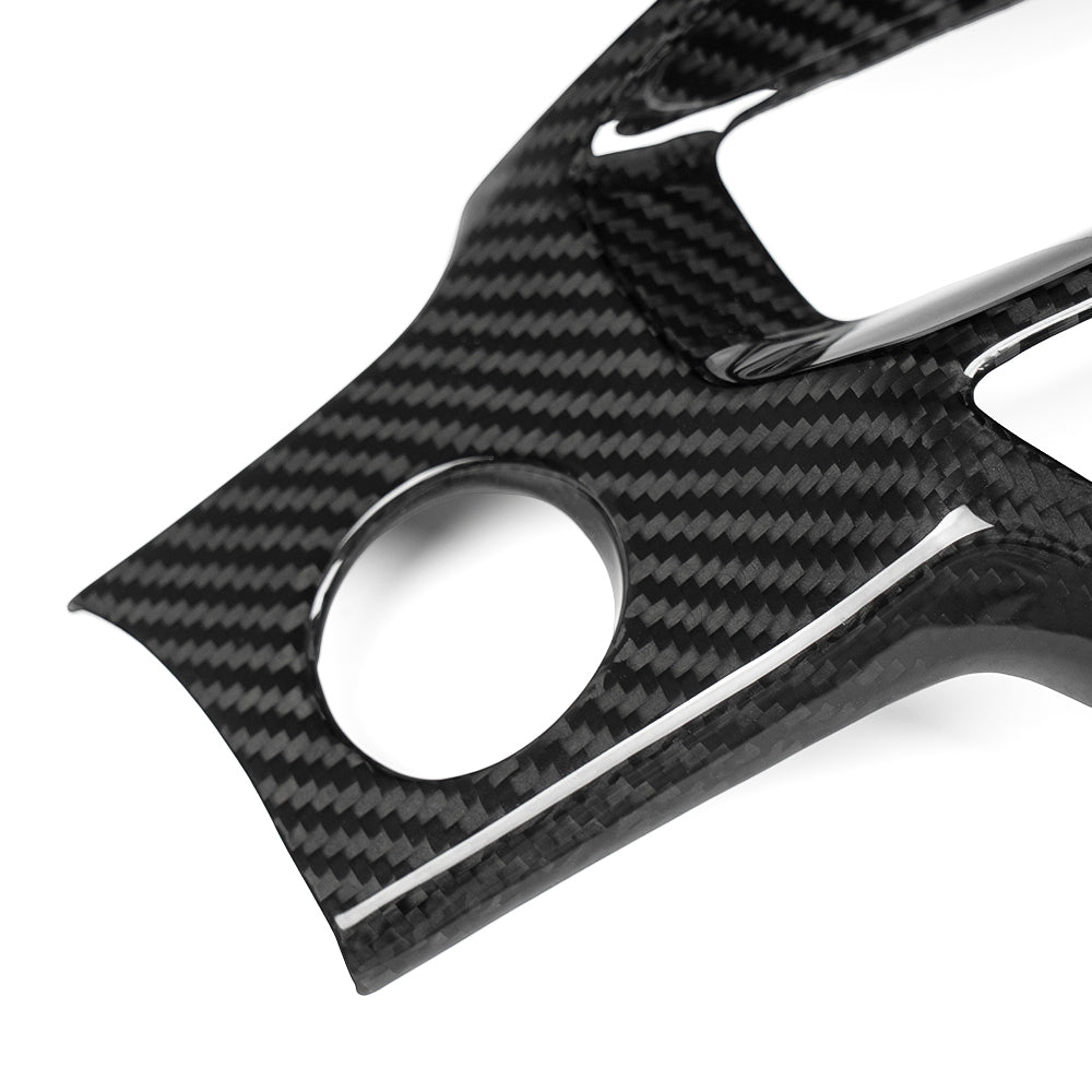 Dry Carbon Fiber Dashboard Air Vent Outlet Honeycomb Panel Trim for Honda Civic Type R 2023 2024 2025 2026