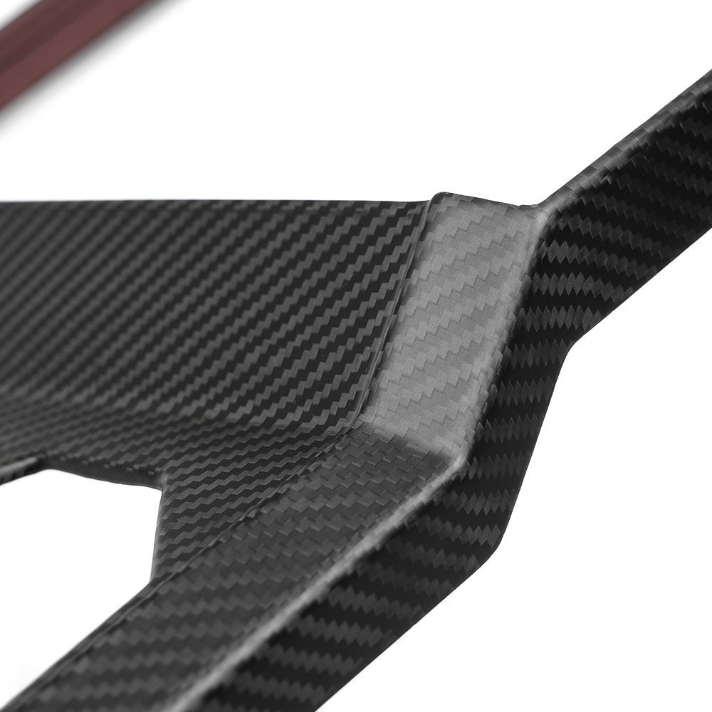 For 2024 2025 Tesla Cybertruck Dry Carbon Fiber Center Console Cupholder Cover Frame Trim