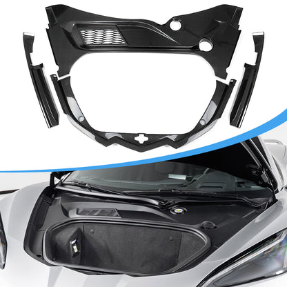 Real Carbon Fiber Frunk Cover Trim Replacement For Corvette C8 Z06 Z51 2020-2024