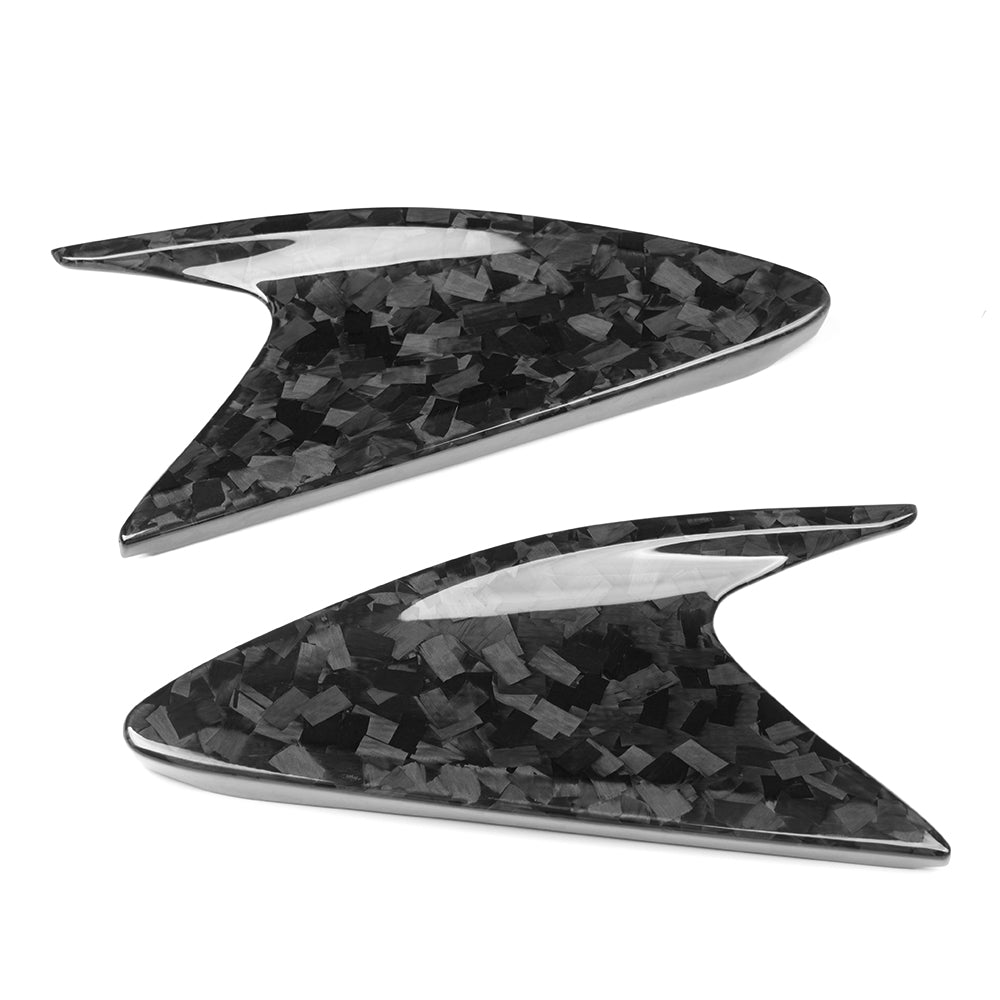 Real Dry Carbon Fiber Front Light Headlight Corner Cover Panel for LC500 LC500h Z100 Coupe Convertible 2018-2026