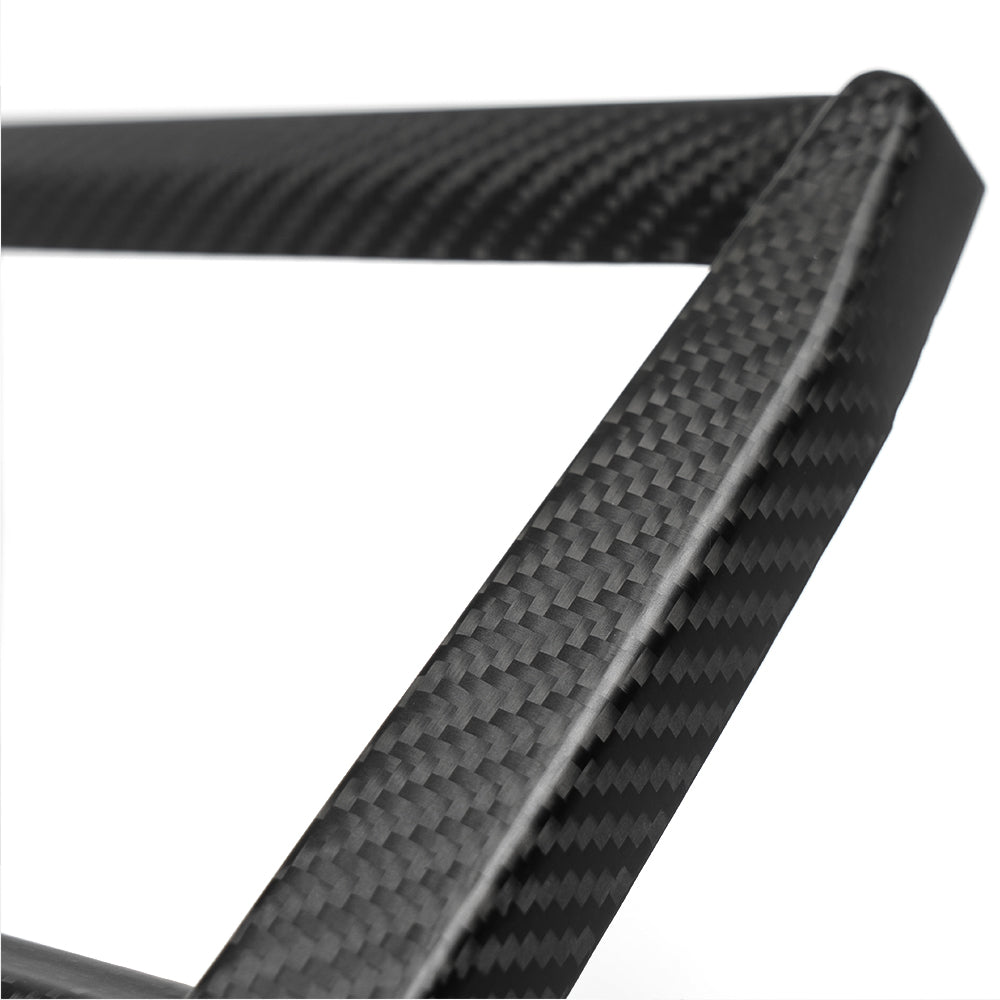 For 2024 2025 Tesla Cybertruck Dry Carbon Fiber Center Console Cupholder Cover Frame Trim