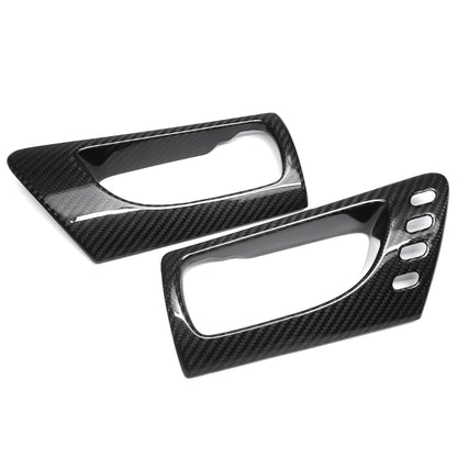 Real Carbon Fiber Front Rear Inner Door Handle Panel Cover Interior Accessories  For Lexus IS300 IS350 IS500 F SPORT 2014-2024