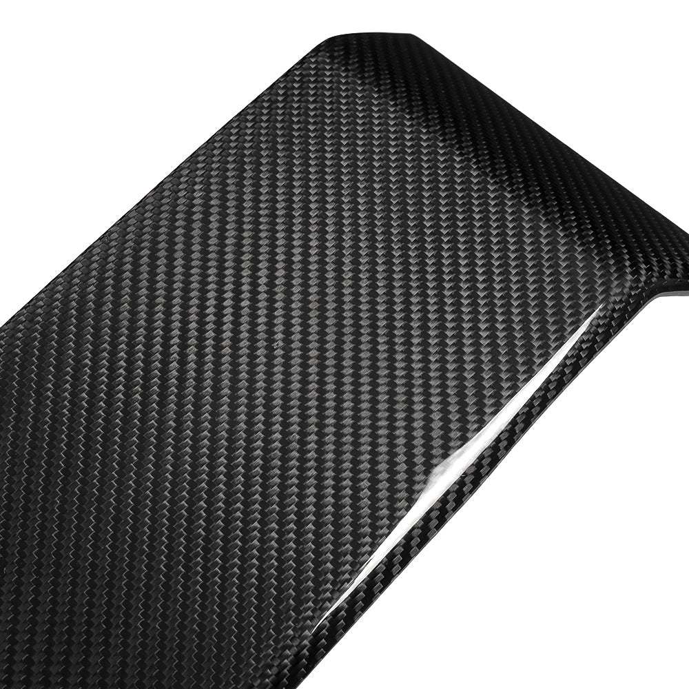 Rear Display Upper Cover Panel Trim For Tesla Cybertruck 2024 2025, Dry Carbon Fiber Trim
