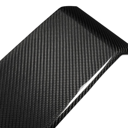 Rear Display Upper Cover Panel Trim For Tesla Cybertruck 2024 2025, Dry Carbon Fiber Trim