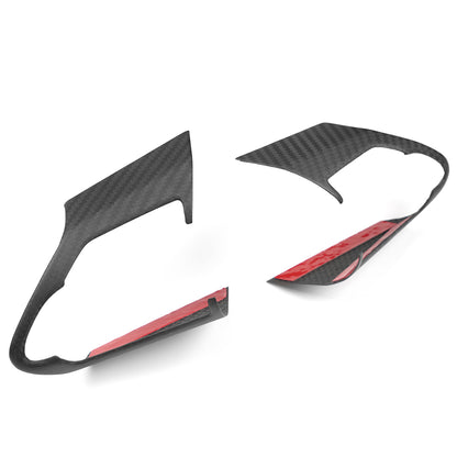 Real Dry Carbon Fiber Steering Wheel Button Frame Trim for Toyota GR Corolla GZEA14 Morizo Core Circuit 2023-Present