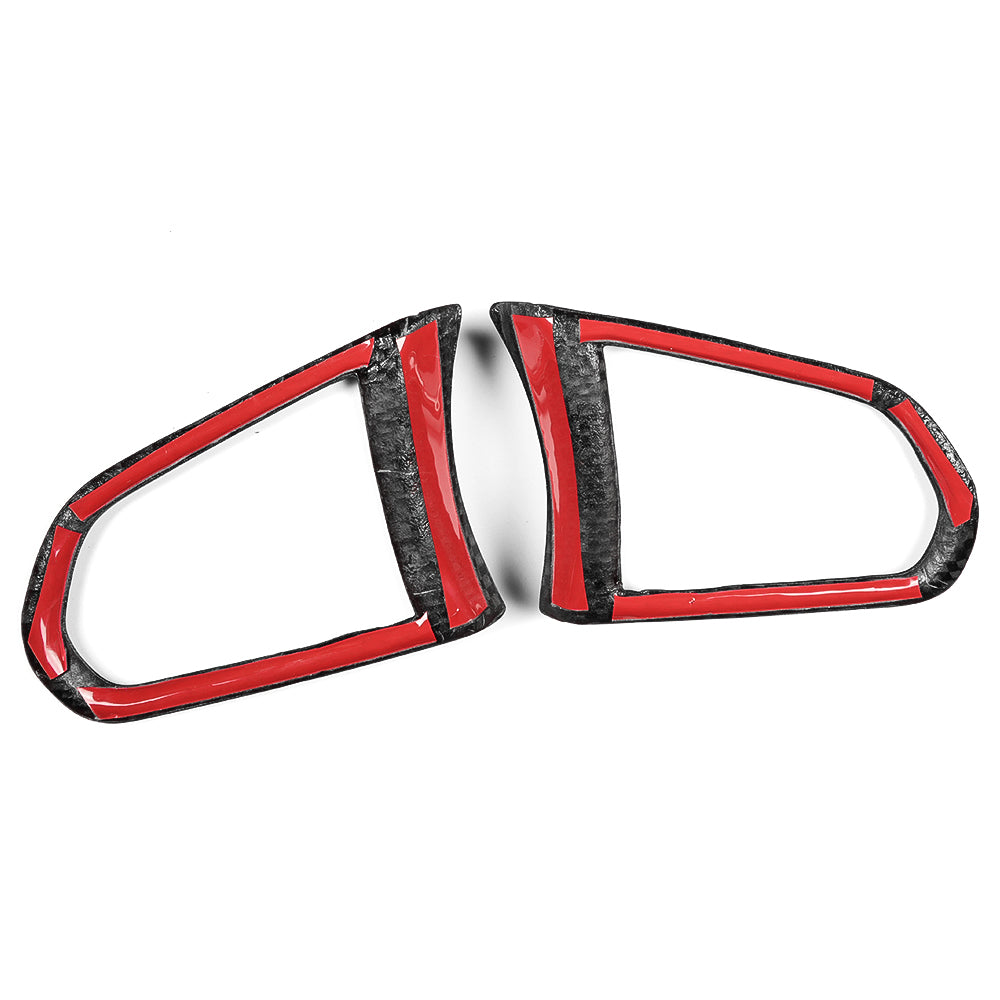 Real Carbon Fiber Steering Wheel Button Cover Trim For Lotus Emira I4 V6 2022 2023 2024 2025