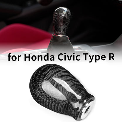 Real Dry Carbon Fiber Gear Shift Knob Cover Trim for Honda Civic Type R FL5 Hatchback CTR 2023-2026