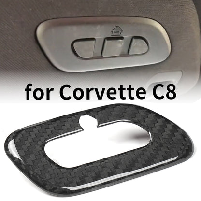 Dry Carbon Fiber HomeLink Garage Door Opener Button Trim for Corvette C7 C8 Stingray Z51 2020+