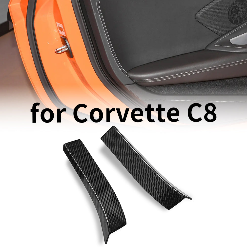 Pre-Preg Carbon Fiber For Corvette C8 Z06 ZR1 Stingray 2020-2026 Interior Door Panel Side Cover Trim