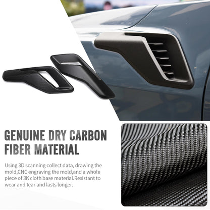 For Ford F-150 F150 Raptor R 2021+ Car Front Fender Side Vent Cover Side Body Marker Vent Cover Real Carbon Fiber Accessories