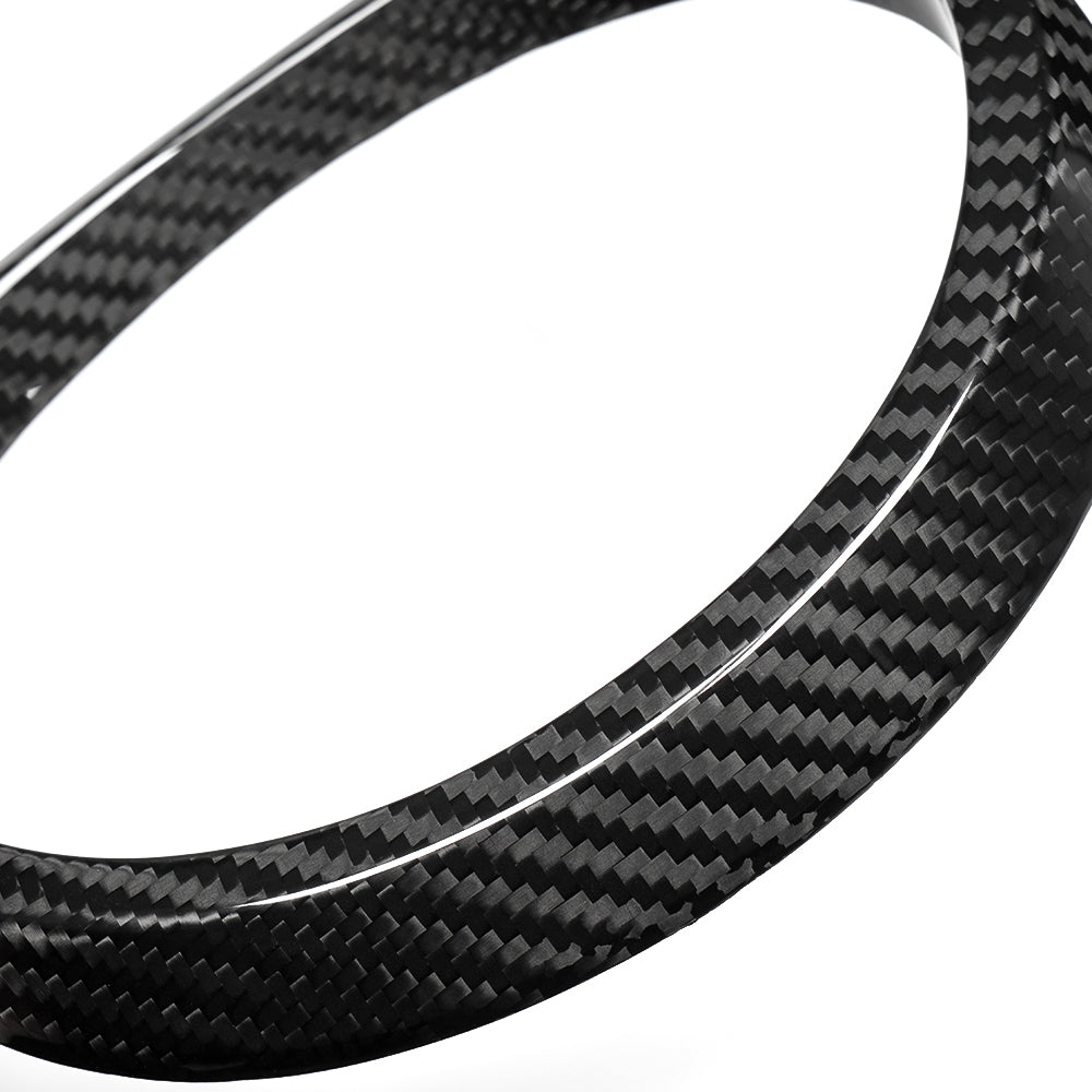 Real Dry Carbon Fiber Front Grille Emblem Ring Trim for Lexus LC500 LC500h Z100 2018-2026 Exterior Badge Decoration Cover