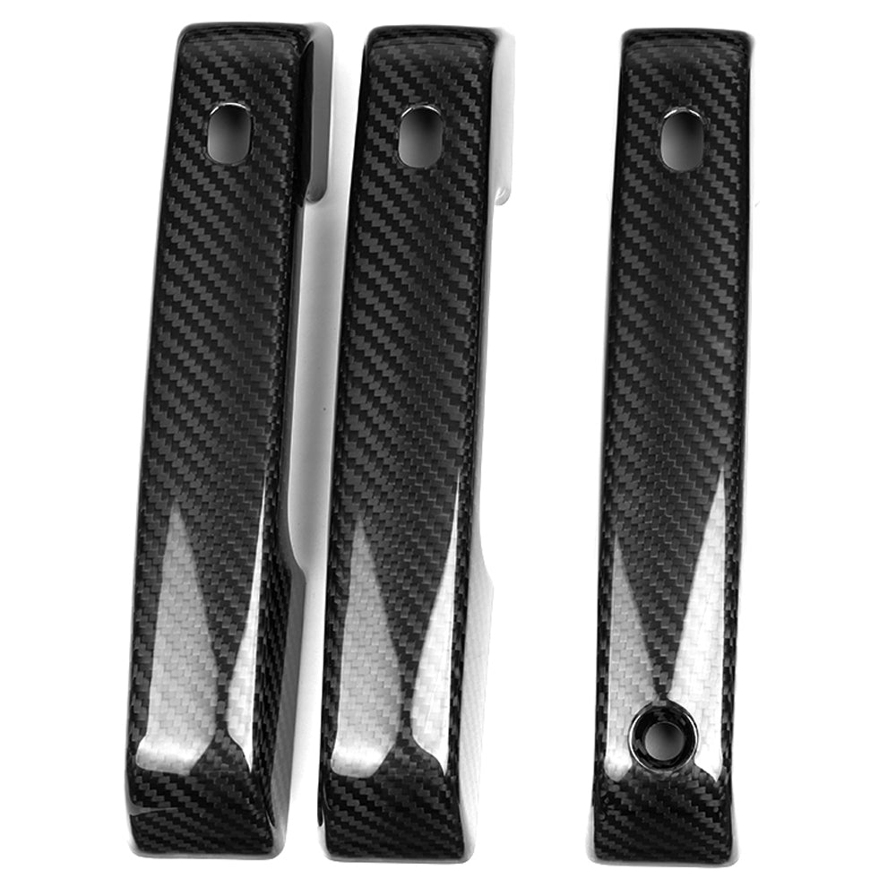 Carbon Fiber Side Doors & Tailgate Handle Covers with Smart Holes For Bronco Raptor 2021+