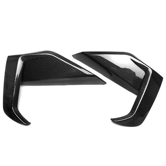 For Mustang S650 GT Front Bumper Side Air Vent Trims Cover Dry Carbon Fiber