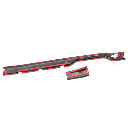 Real Dry Carbon Fiber Console Dashboard Panel Trims For Ford Bronco Badlands Wildtrak Outer Banks Heritage Edition 2021-2025