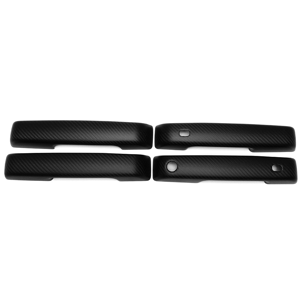 For Ford F-150 F150 Raptor R Lariat 2021+ Side Four Door Handle Cover Dry Carbon Fiber Accessories