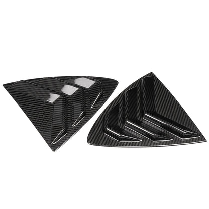 Rear Side Window Louvers Cover Trim For Genesis G70 Prestige IK Sport Advanced 2017 - 2025, Prepreg Dry Carbon Fiber