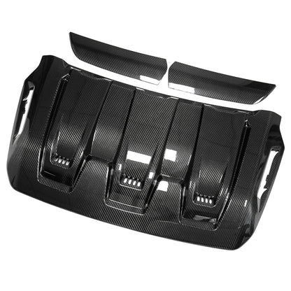 Real Carbon Fiber Car Hood Scoop Front Hood Vent Cover For Ford F-150 F150 Raptor 2021+
