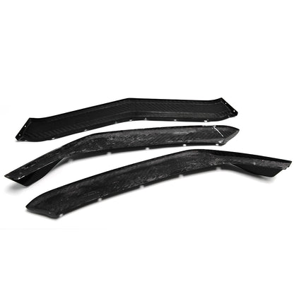 For Chevrolet Corvette C8 Coupe Convertible Z51 Z06 2020-2024 Front Bumper Lip Spoiler Cover Trim Exterior Real Dry Carbon Fiber