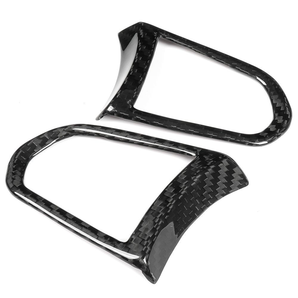 Real Carbon Fiber Steering Wheel Button Cover Trim For Lotus Emira I4 V6 2022 2023 2024 2025