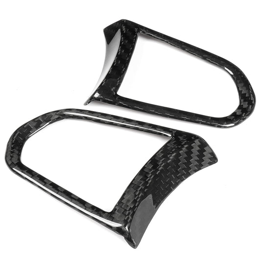Real Carbon Fiber Steering Wheel Button Cover Trim For Lotus Emira I4 V6 2022 2023 2024 2025