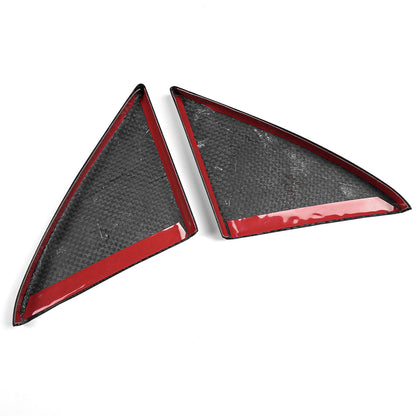 Dry Carbon Fiber Inner Front Door Triangle Cover Trim For Toyota GR Yaris RS RZ Performance 2025 2026, Interior