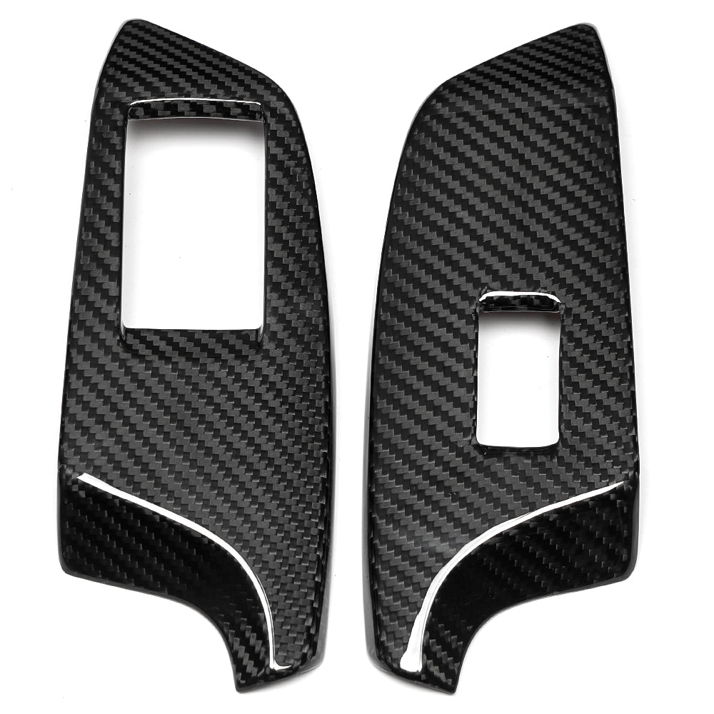 Dry Carbon Fiber Window Lift Switch Button Cover Trim For Toyota GR Yaris RS RZ Morizo 2025 2026, Inner Door Window Decor