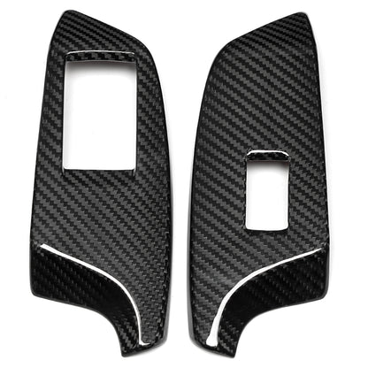 Dry Carbon Fiber Window Lift Switch Button Cover Trim For Toyota GR Yaris RS RZ Morizo 2025 2026, Inner Door Window Decor