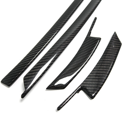 For Chevrolet Corvette C8 Stingray Z06 Z51 2020-2024 Side Window Sill Molding Strip Trim Dry Carbon Fiber Car Accessories