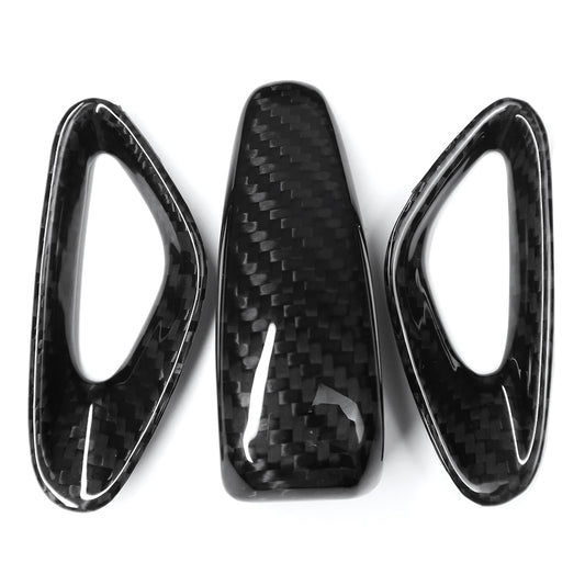 Dry Carbon Fiber 3PCS Gear Shift Knob Trim Covers For Lotus Emira AT I4 V6 Sports 2022 2023 2024 2025