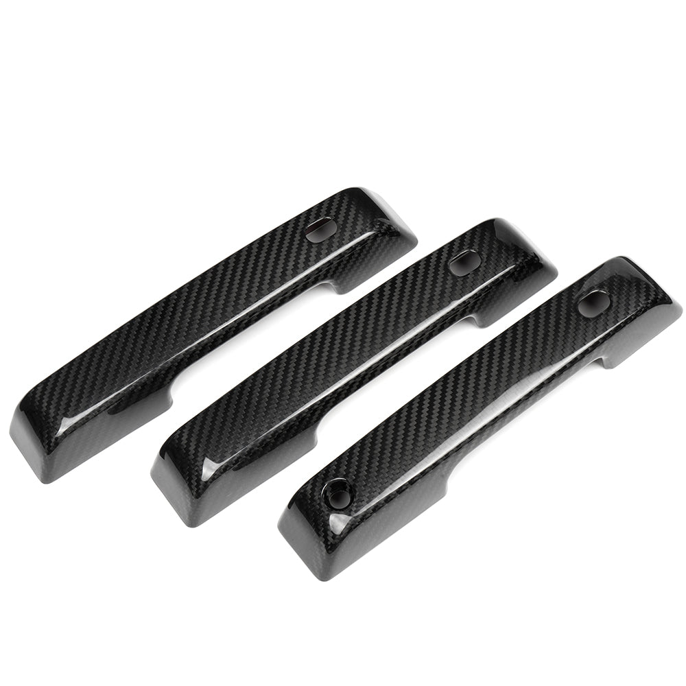 Carbon Fiber Side Doors & Tailgate Handle Covers with Smart Holes For Bronco Raptor 2021+