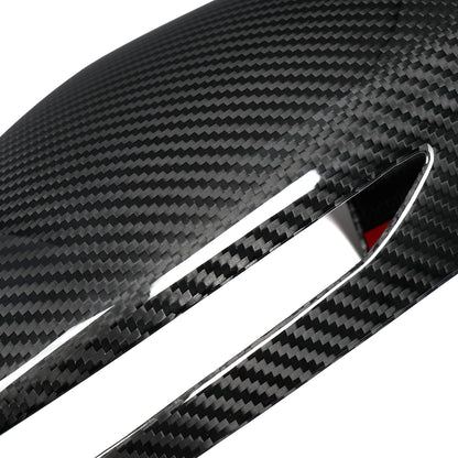 Rear Carbon Fiber Side Rearview Mirrors Cover Trim For Genesis G70 Prestige IK Sport Advanced 2017 - 2025