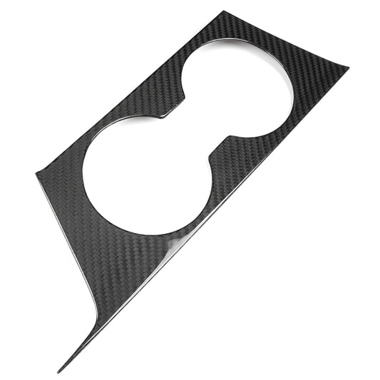 Real Carbon Fiber Center Control Water Cup Holder Frame Trim For Genesis G70 Prestige IK Sport Advanced 2017 - 2025