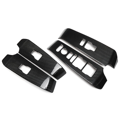 For Acura Integra Type S DE4 DE5 2022+ Window Lift Button Frame Cover LHD Real Carbon Fiber