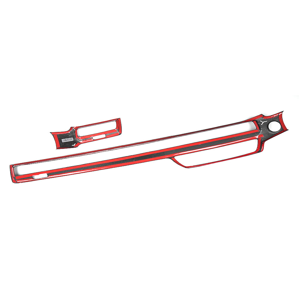 Dry Carbon Fiber Dashboard Air Vent Outlet Honeycomb Panel Trim for Honda Civic Type R 2023 2024 2025 2026